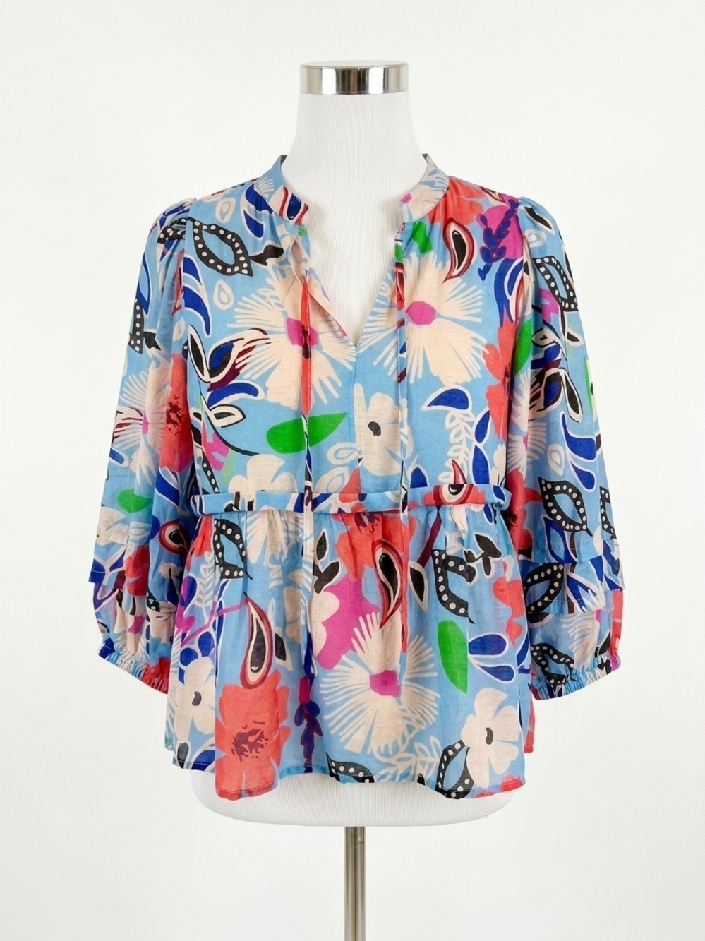 NEW JOY JOY dayton long sleeve top in blue